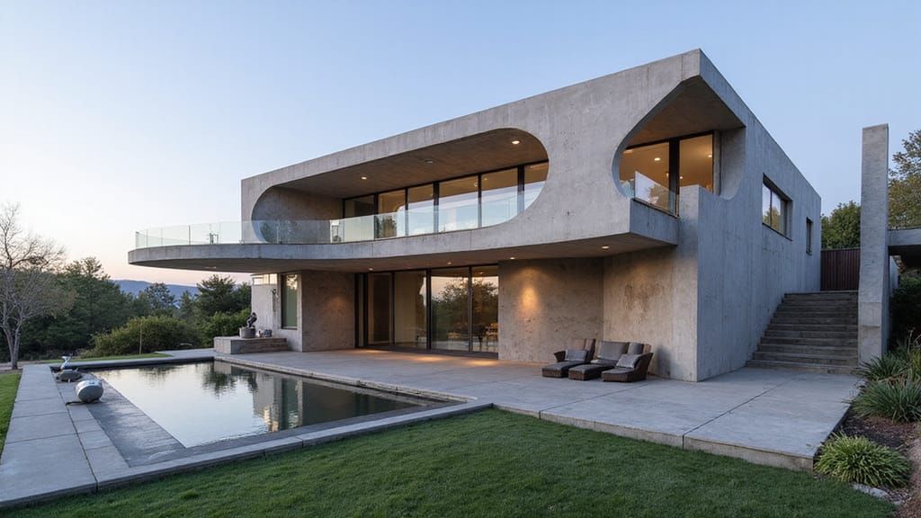 Sculptural Modern Home Blends Geometric Precision with Organ...