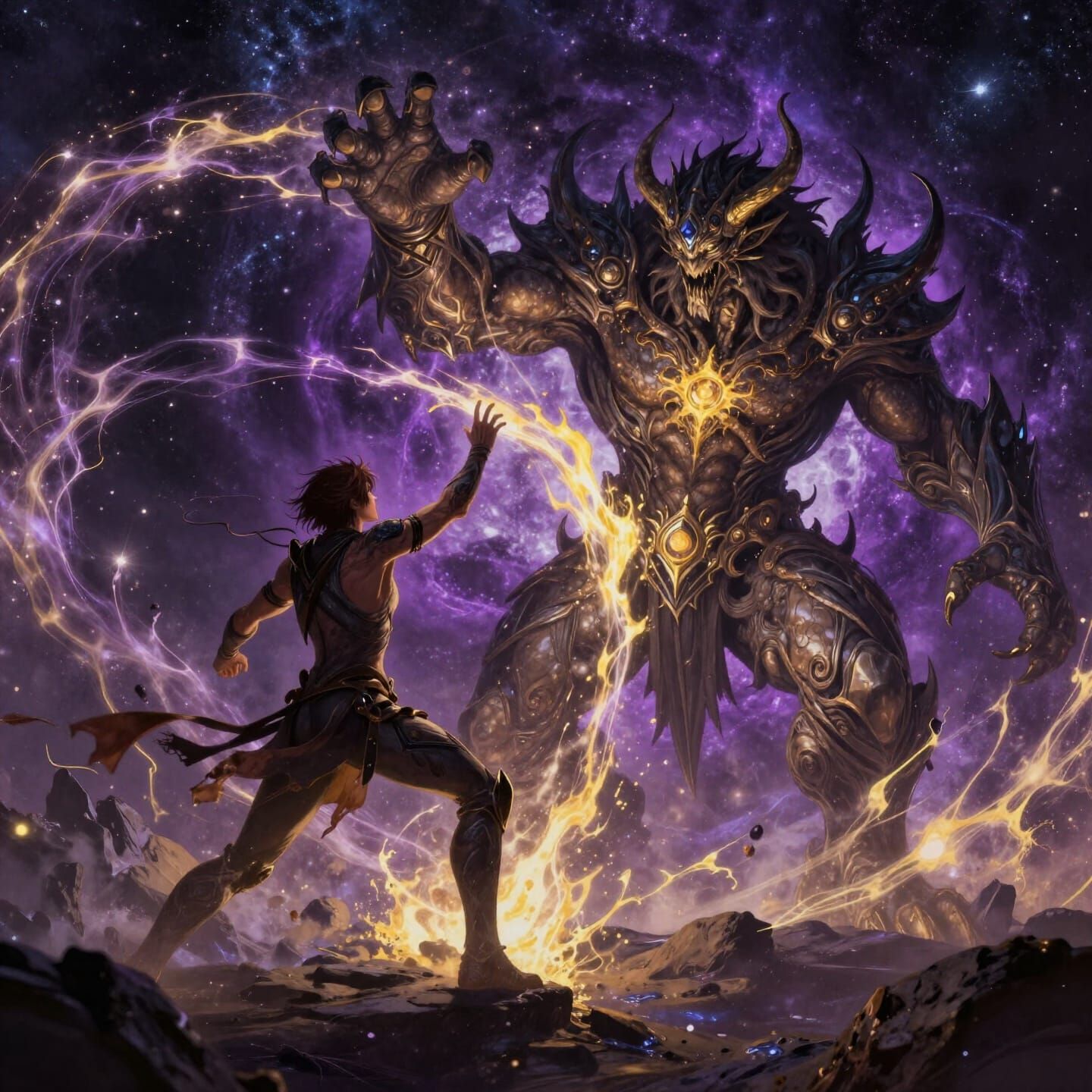 Cosmic Elemental Guardian Battles Fourth Dimension Colossus