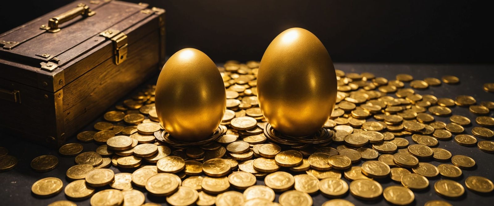Golden Treasure in a Shiny Strongbox