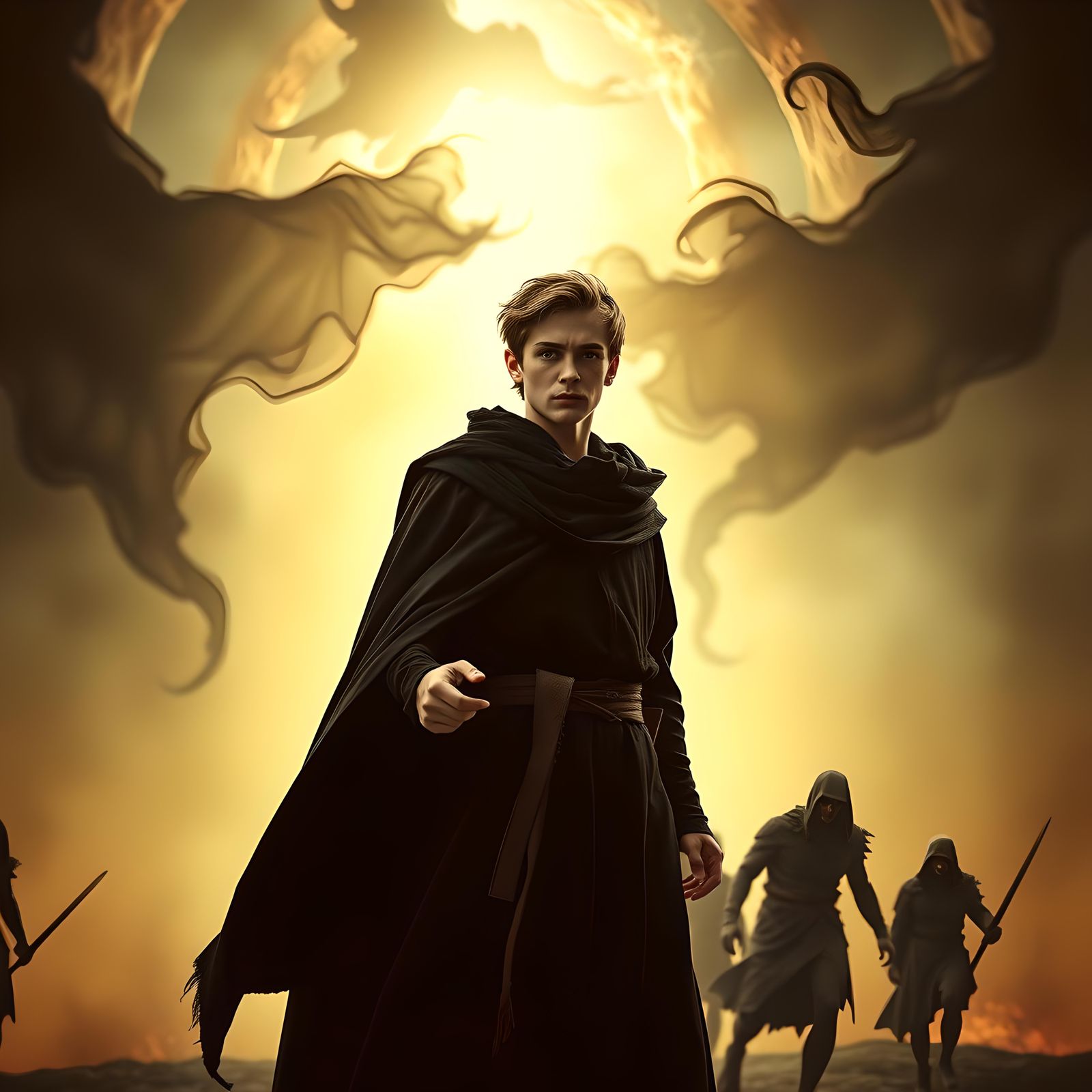 Dark Wizard in a Storm: Cinematic Film Still