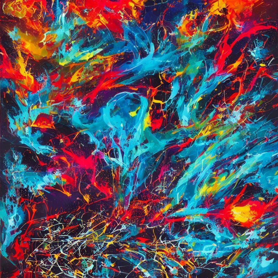 Gritty Rock Anthems Album Cover Art in Cyberpunk Style