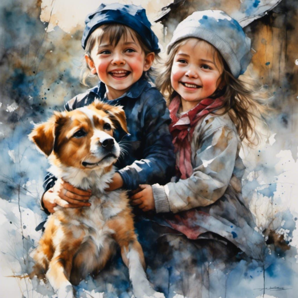 Love is a wet nose and a wagging tail.