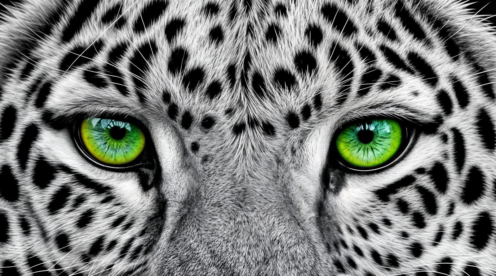 Majestic Black Leopard with Emerald Eyes
