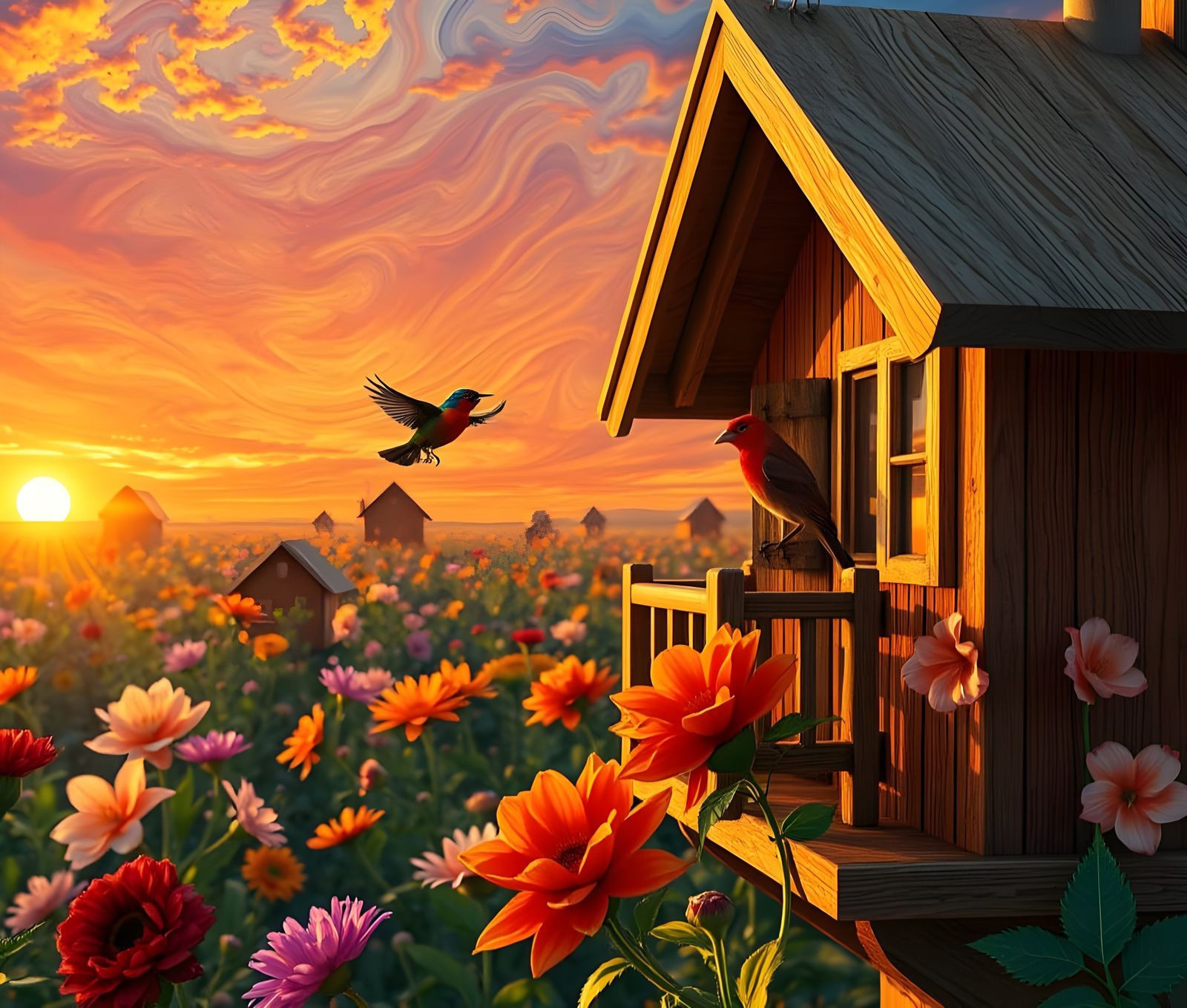 Birdhouses: Romance Nest, Sunset’s Best