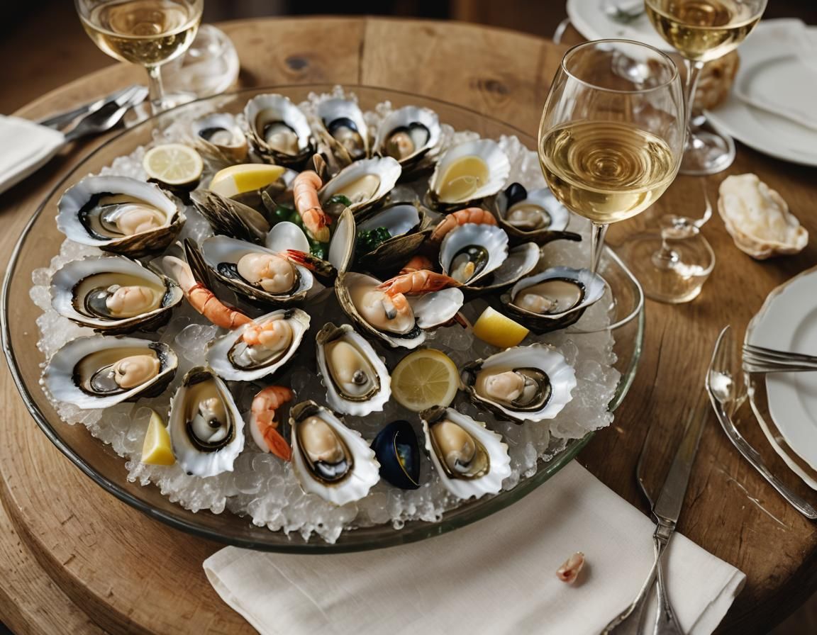 Fine Dining Seafood Still Life in 8K