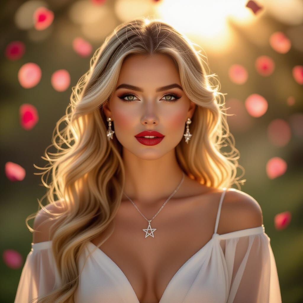 Starlight Goddess in Cinematic Film Still