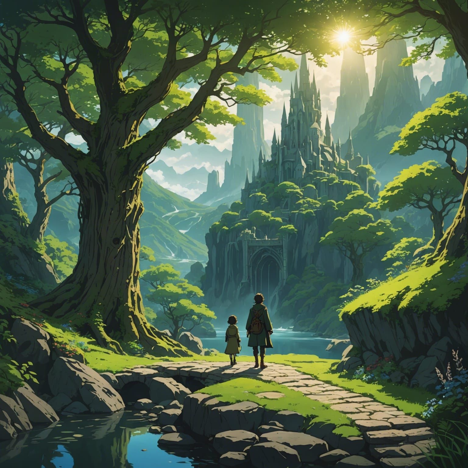 Lord of the Rings in Ghibli Anime Style