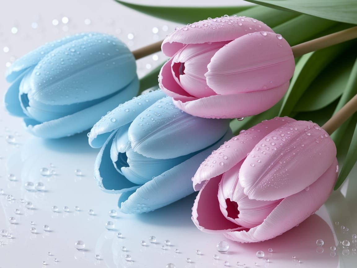 Pastel Tulips in Soft Focus