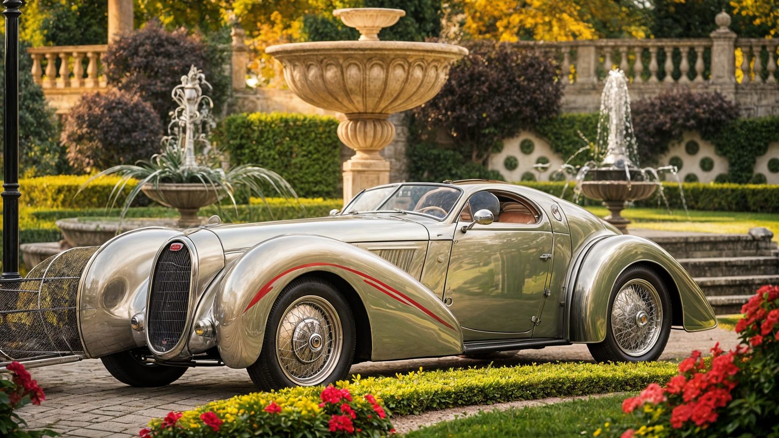 1939 Metallic Bugatti T41 Coupé Concept in Art Deco Style