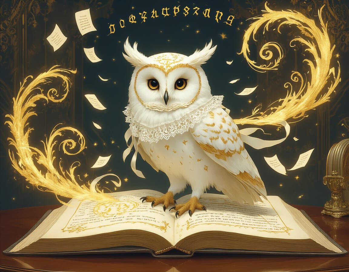 Anthropomorphic Owl Instructor in Anime Style