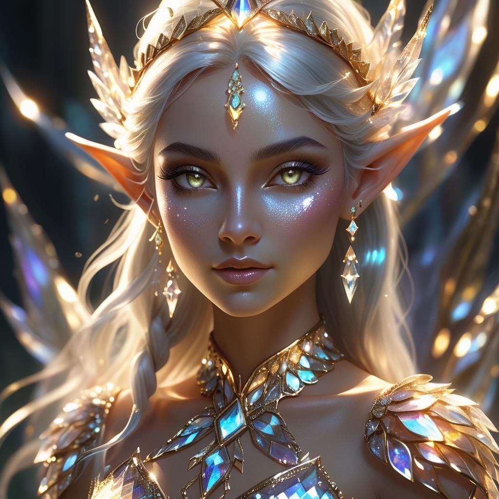 Luminous Elf Princess in Ethereal Fantasy Art
