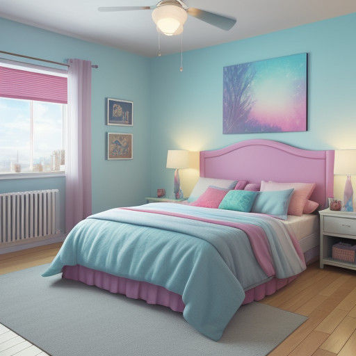 Whimsical Disney-Inspired Bedroom Scene