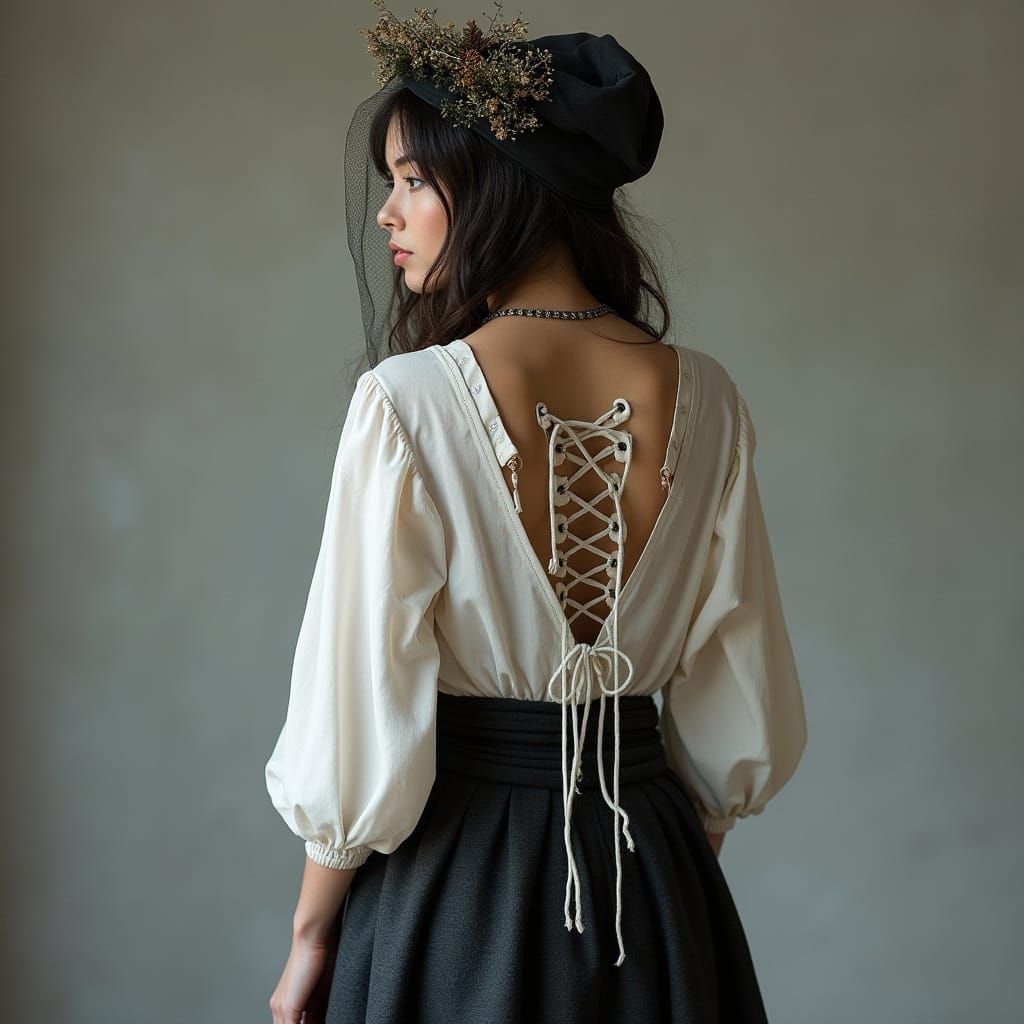 Harmony's incomplete corset piercing.