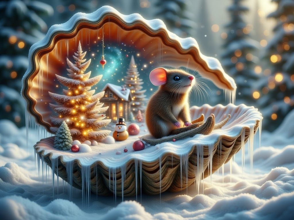 Magical Mouse in Winter Wonderland