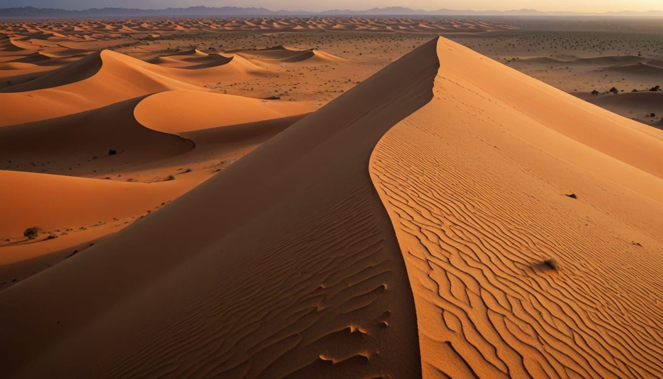 Epic Sunset Scene of Giza Pyramids in Egypt with the Great P...