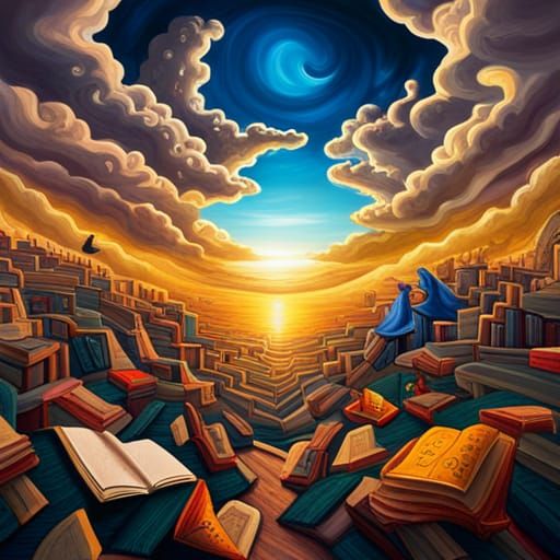 Surreal Landscape in Style of Salvador Dali