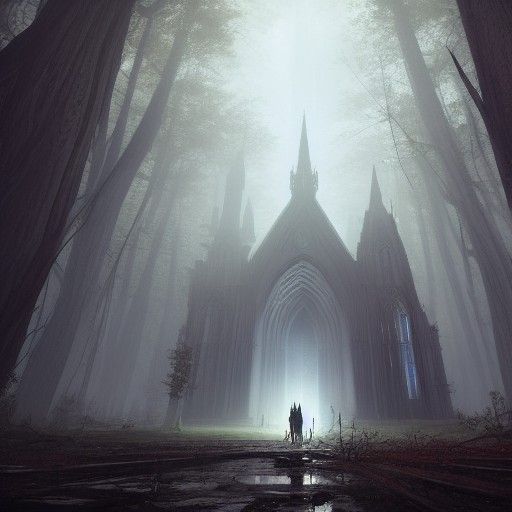 Cathedral of Roots: Dark Fantasy Concept Art