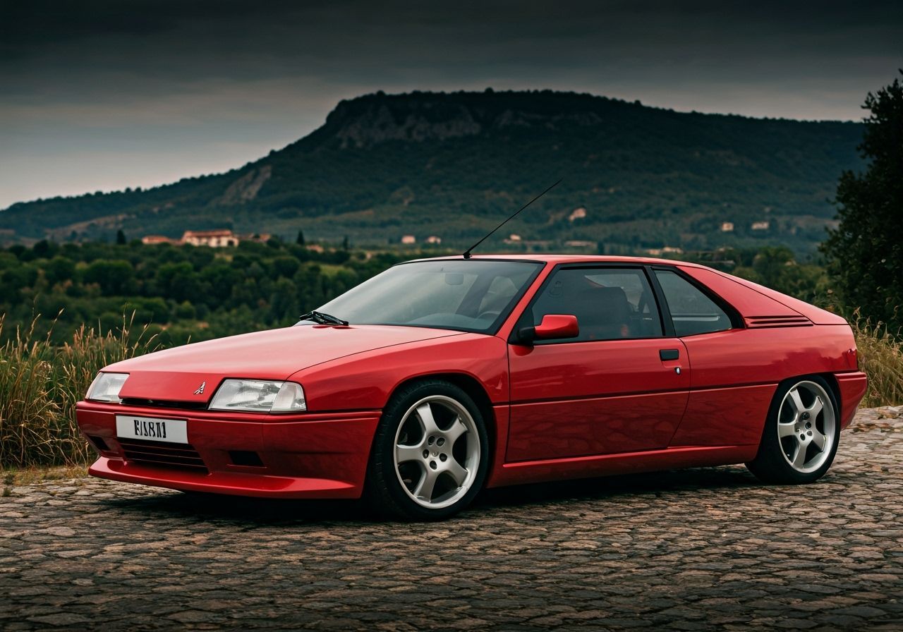 Red Citroën BX Testarossa Concept Car in Tuscany