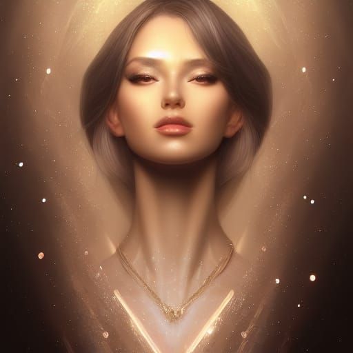 Crystal Goddess Portrait with Prism Lighting