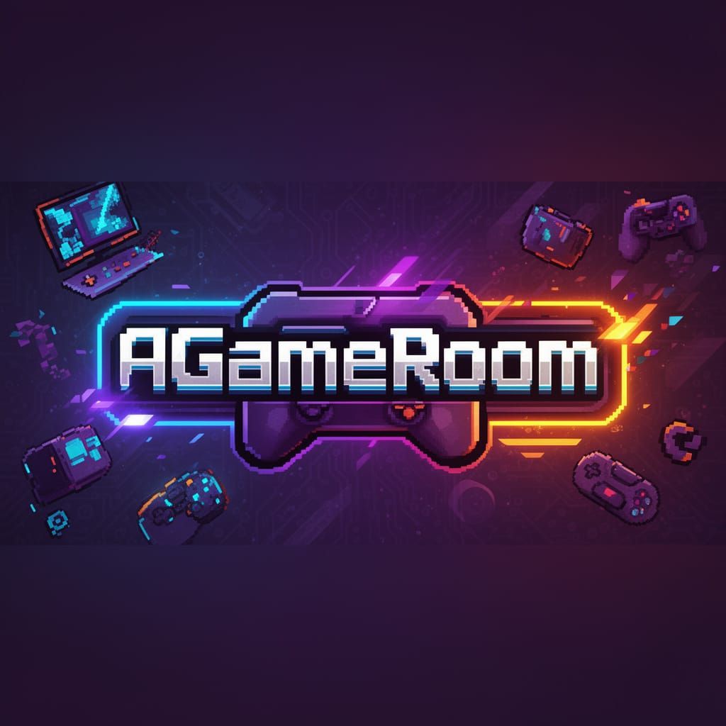 AGameRoom YouTube Banner: Retro & Modern Gaming Collage