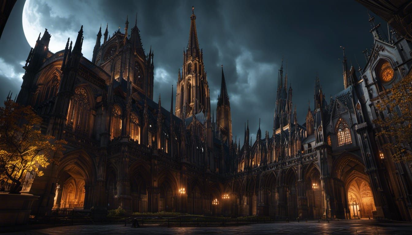 Cologne Cathedral: Moody Gothic Architecture at Night
