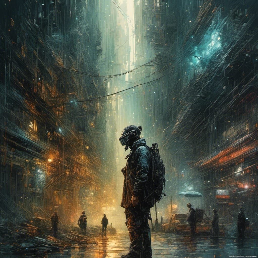 Glitch in the Matrix with Chiaroscuro Effects