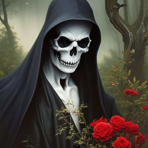 Grim reaper and Roses