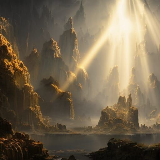 Dramatic Ray of Light in Digital Matte Painting