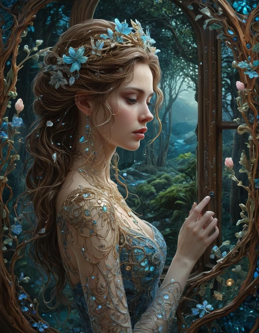 Bioluminescent Flower Dreamscape in Hyperrealistic Style