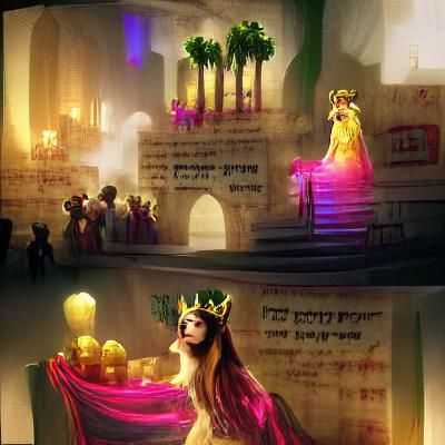 Queen Esther: Purim Story in Realistic Concept Art