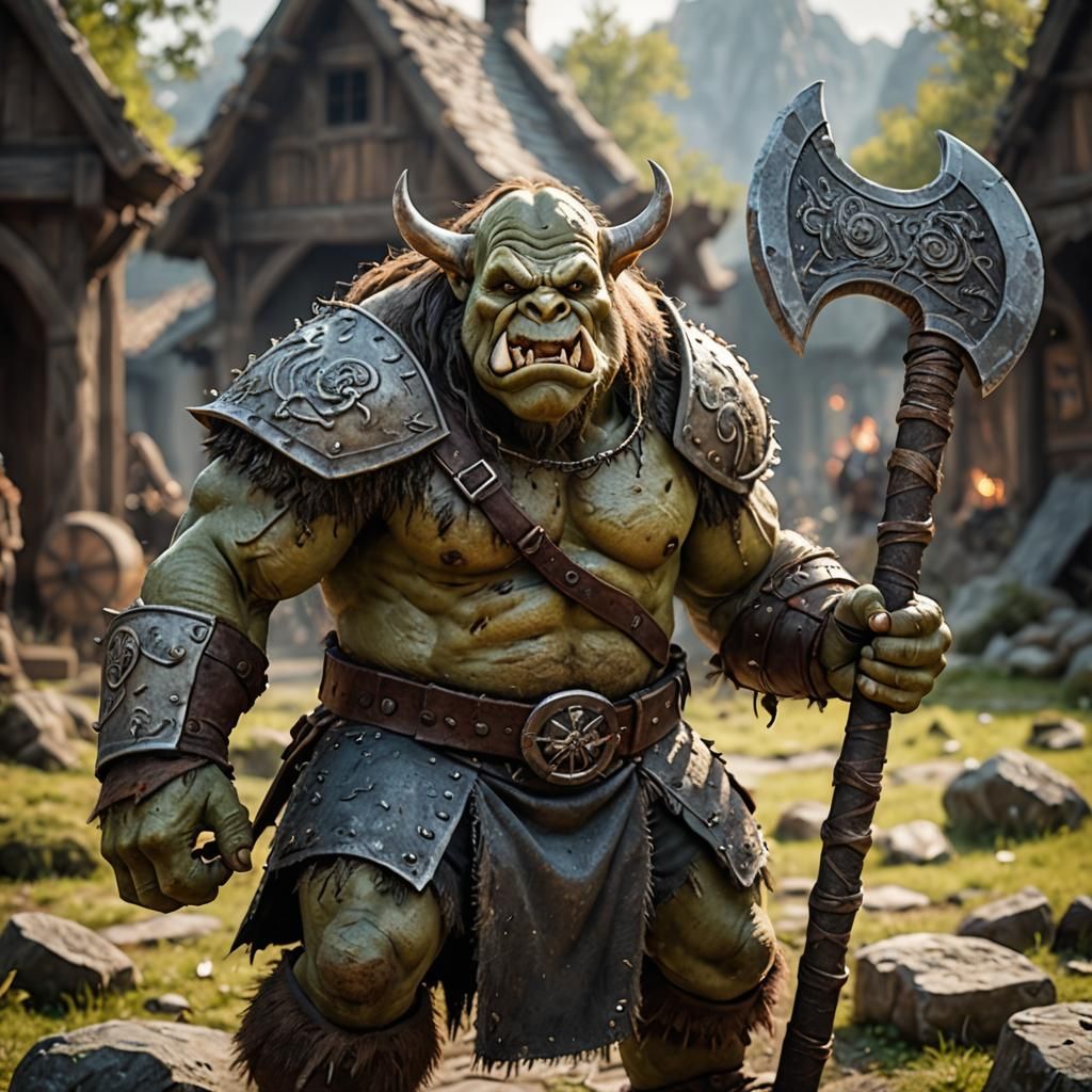 Ogre War Cry in Medieval Fantasy Style