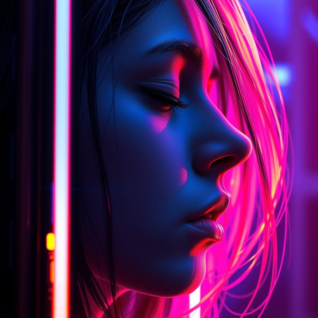 Thoughts under pink neon