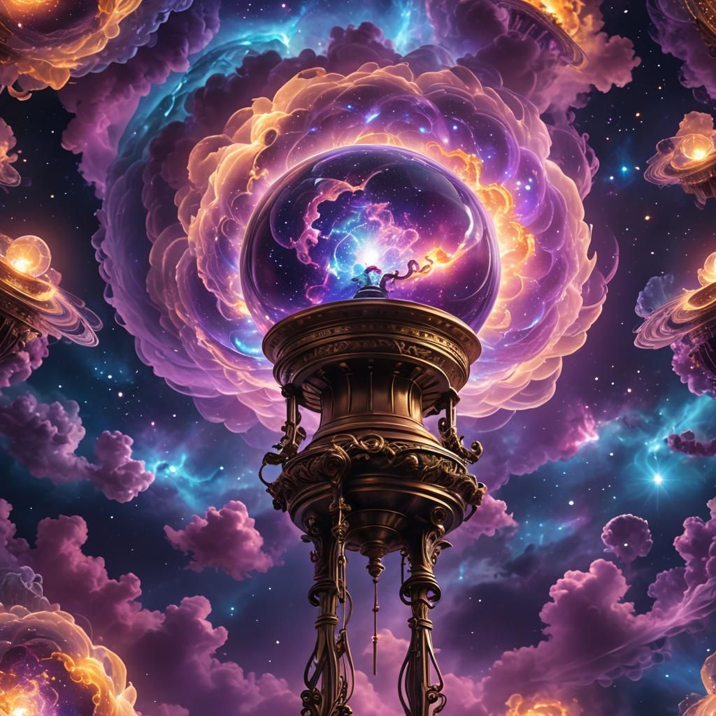 Holographic Astral Lamp Radiating Cosmic Energy