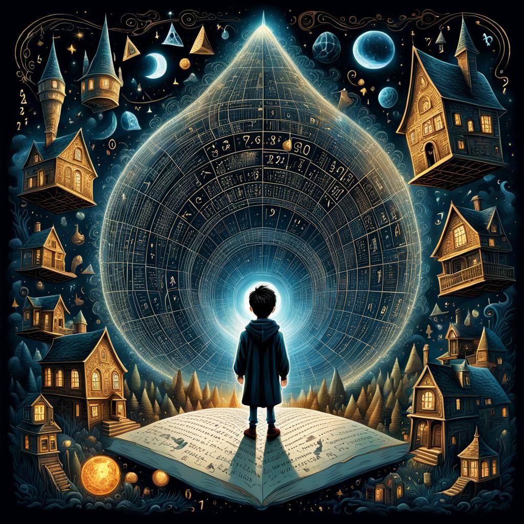 Harry Potter's Magical Mathematics Double Exposure Art