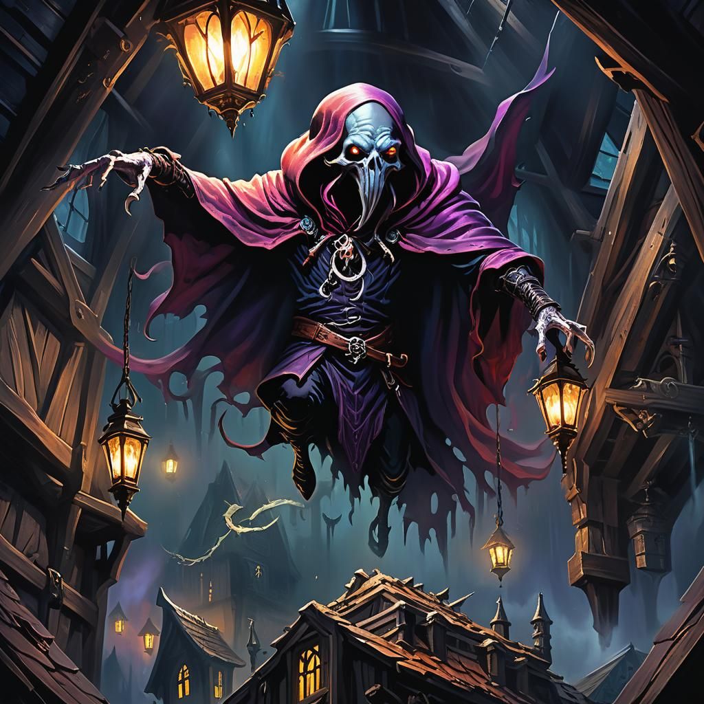 Menacing Mindflayer in Dark Fantasy Digital Painting