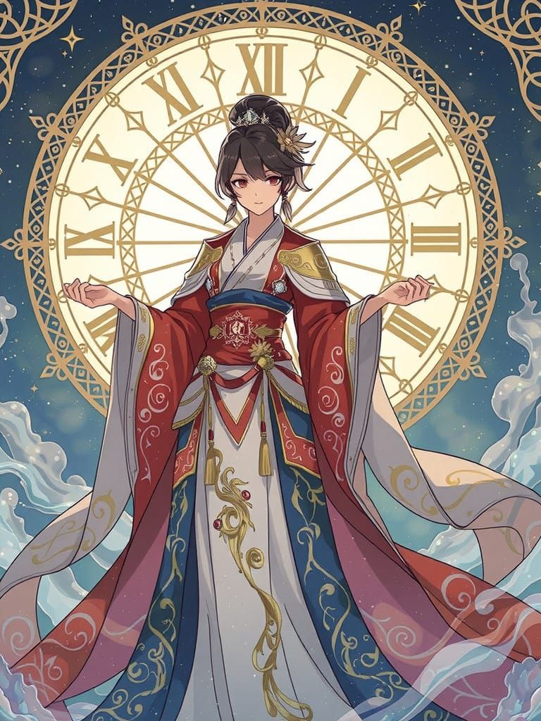Anime Tarot Card: The Wheel of Fortune