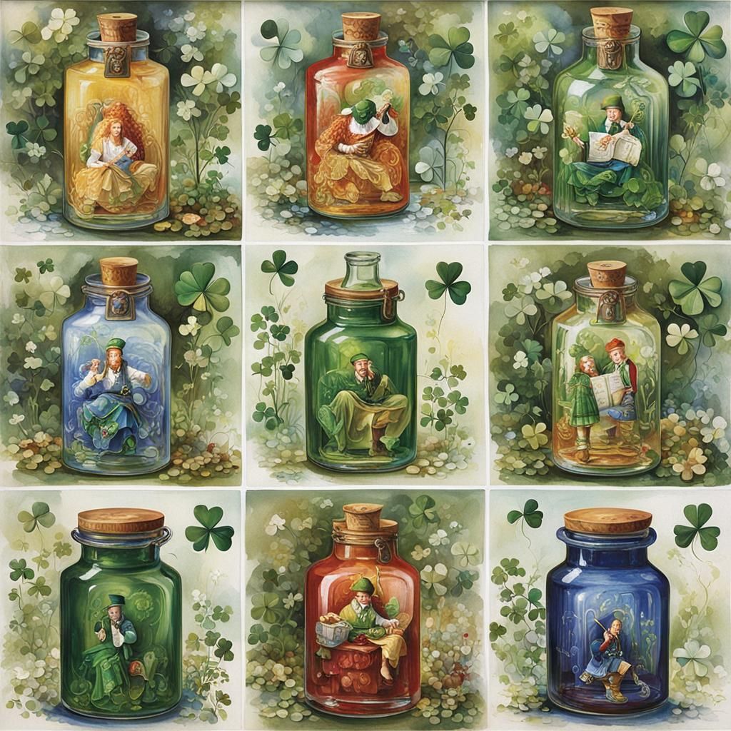 Bottles of Irish Magic: Rainbows, Gold, and Leprechauns