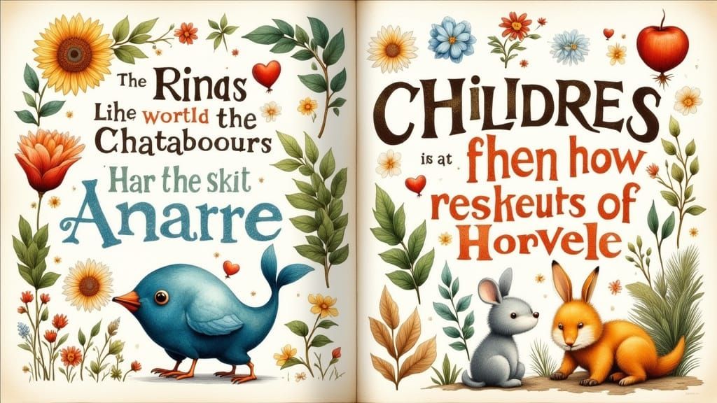 Whimsical Watercolour Book Page in Moody Inks and Charcoal