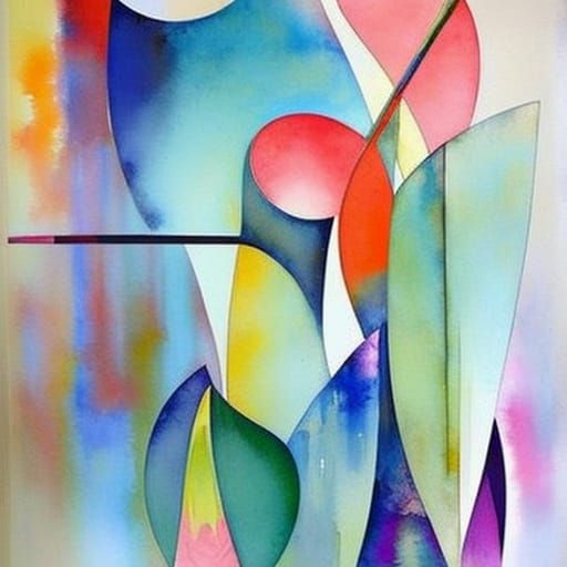 Abstract Watercolor Soul Repair in Art Deco