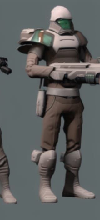 Armored Sci-Fi Soldier Concept Art in 8K