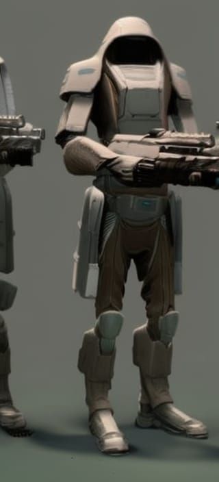 Armored Sci-Fi Soldier Concept Art in Spacecore Style