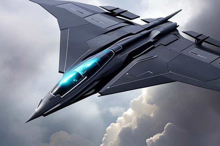 Futuristic Robot Jet: Sci-Fi Concept Art