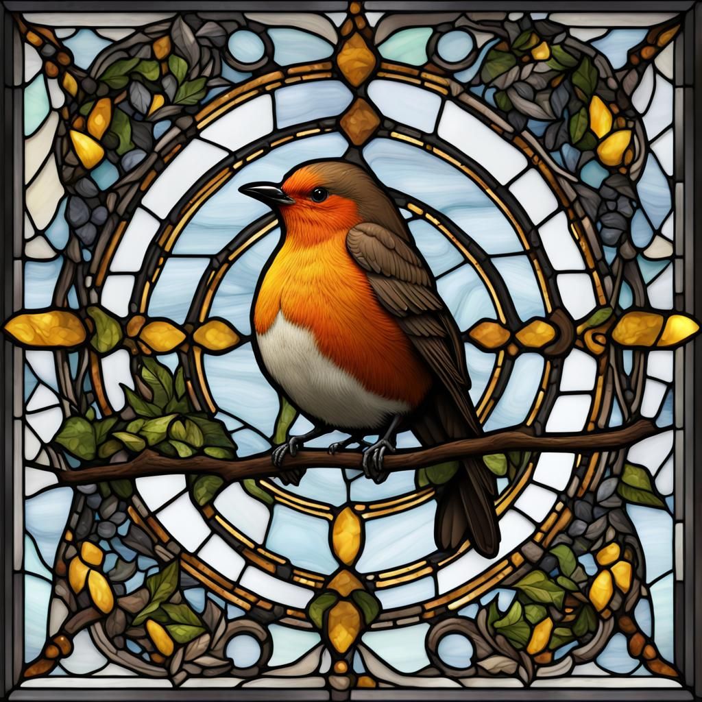 Stained Glass Bird Hybrid in 3D