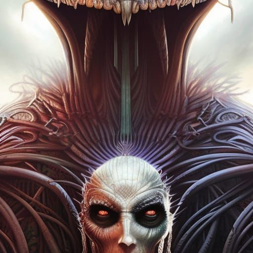 Horror Brain Worms in Surreal Art Style