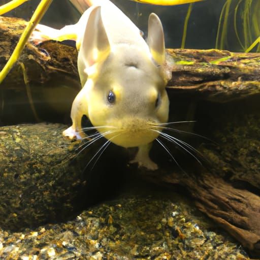 Pika and Axolotl Hybrid Creature