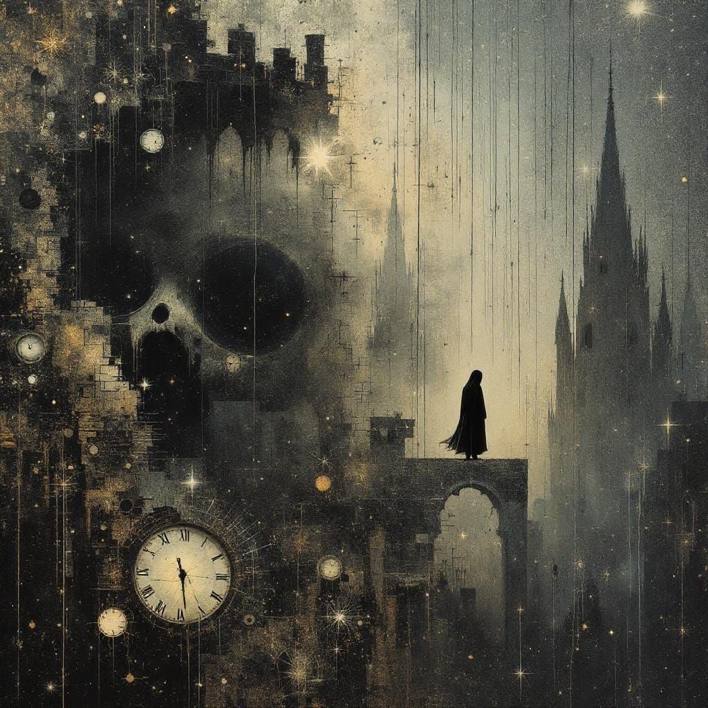 Surreal Cathedral of Apocalyptic Memory in Impressionism