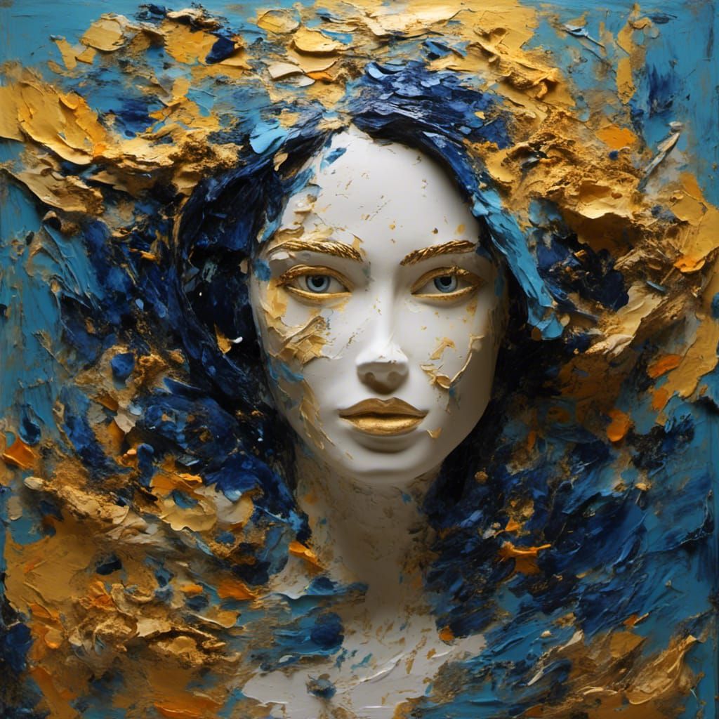 Emotional Expressionist Painting in Impasto Style