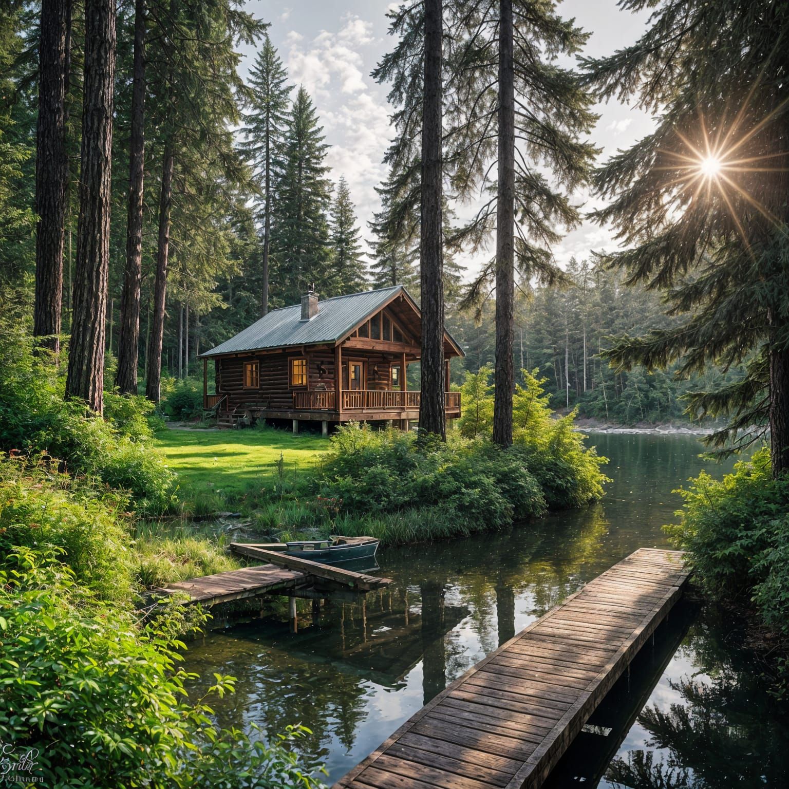 Peaceful Pacific Northwest Lake Cabin Retreat