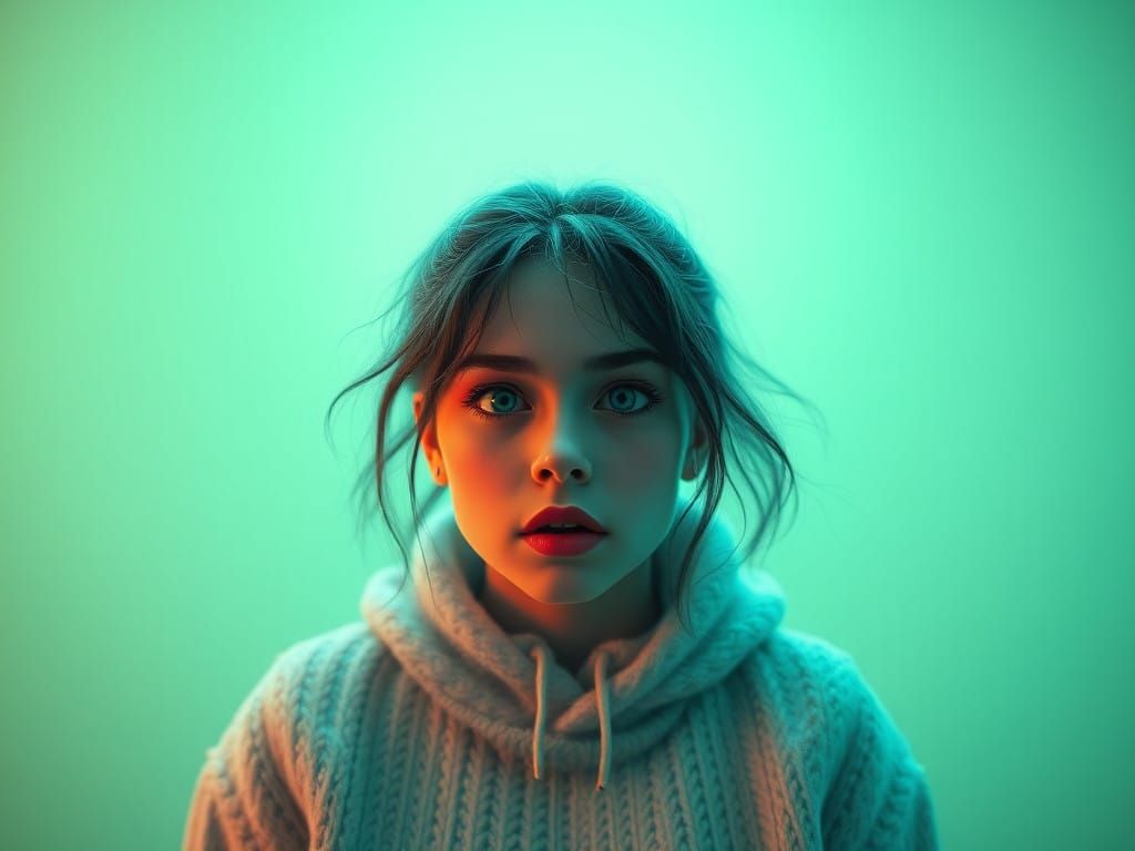 Vibrant Aurora Scene in Pastel Hues