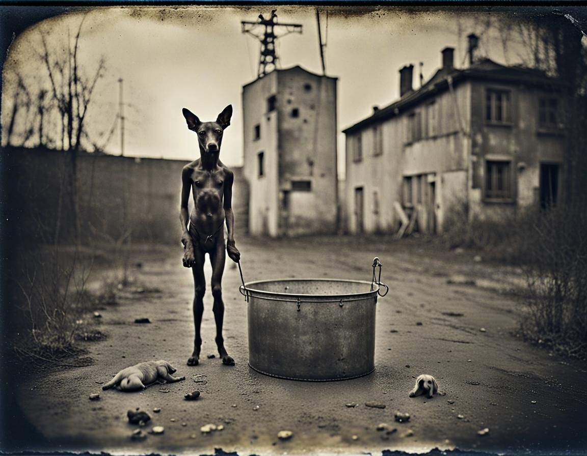 Chernobyl Dogs: Surreal Horror in Vintage Style